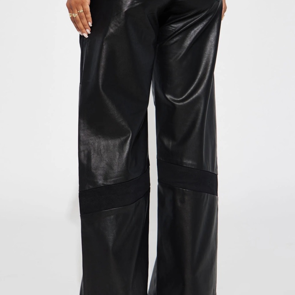 FAUX LEATHER PANTS - Picture 2 of 6